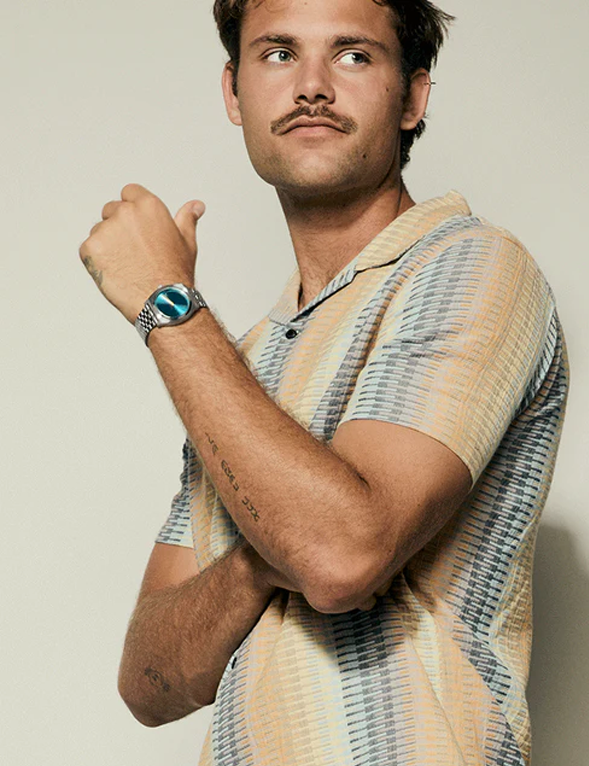 NIXON TIME TELLER SILVER BYRON BLUE