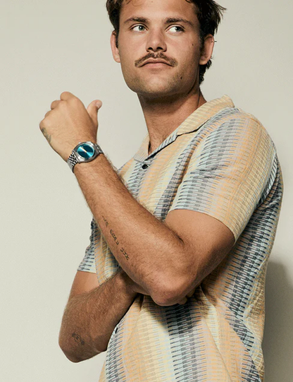 NIXON TIME TELLER SILVER BYRON BLUE