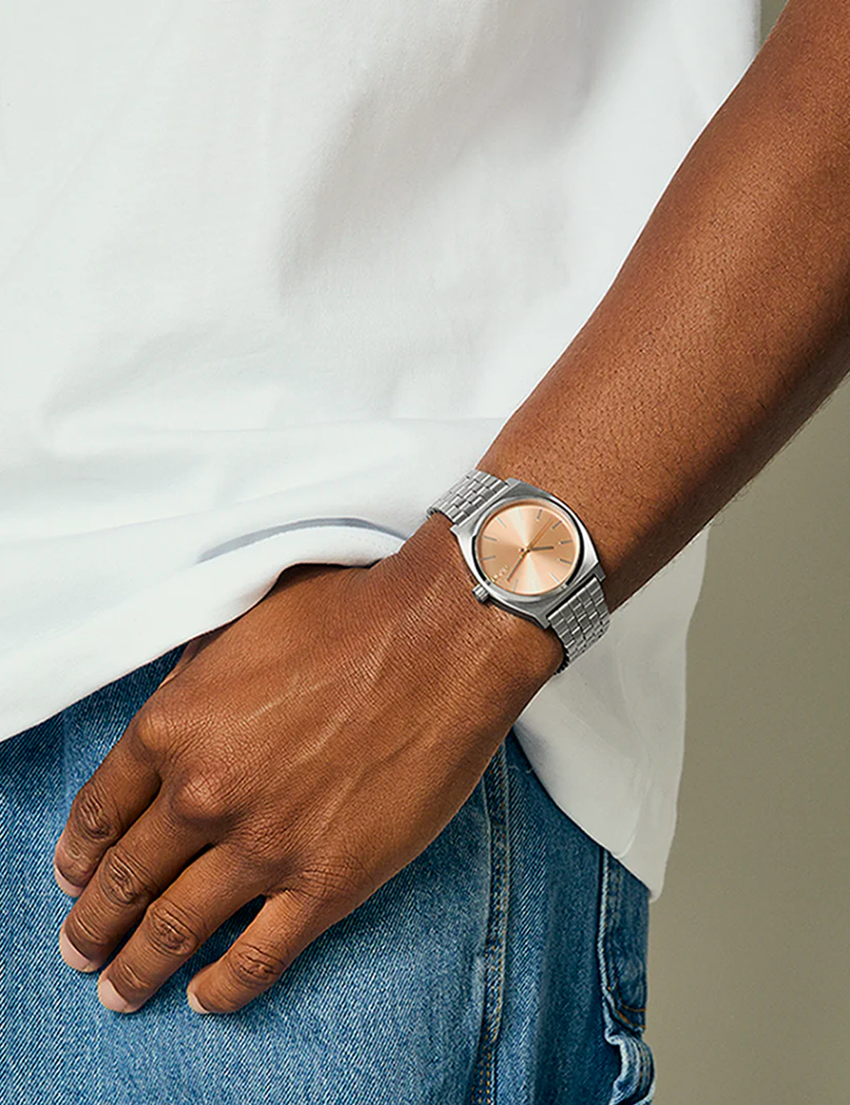 NIXON TIME TELLER SILVER CORAL