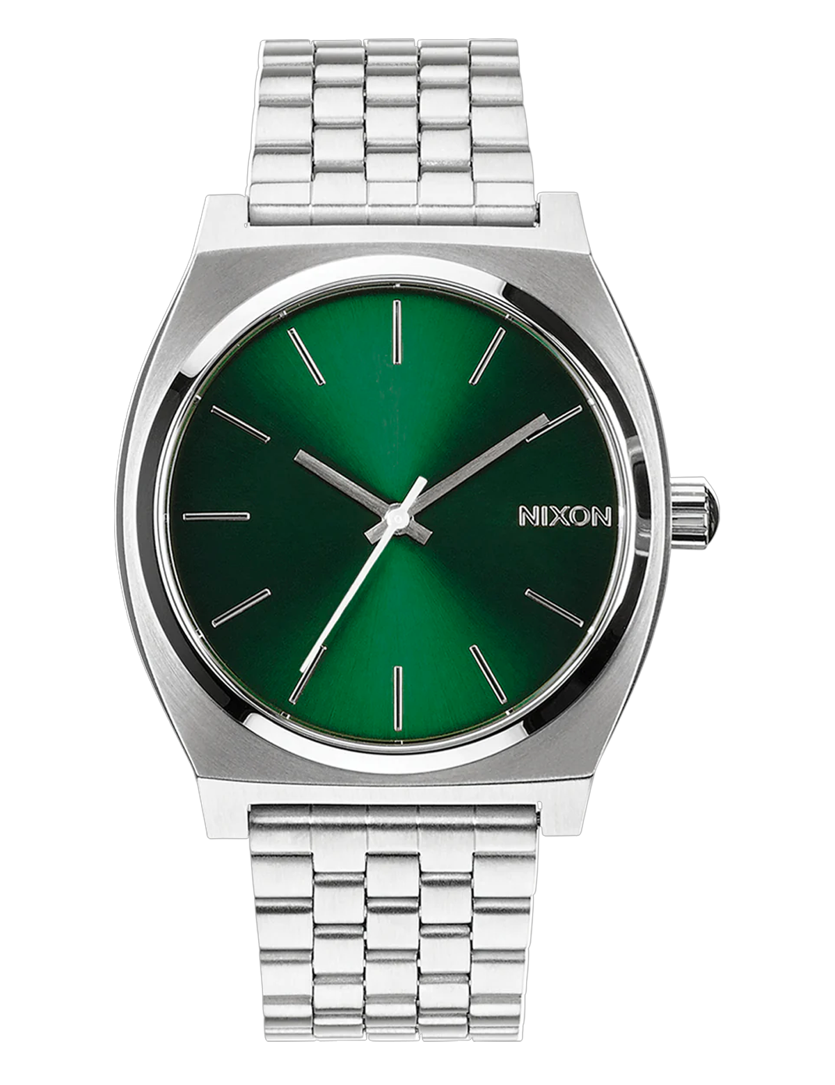 NIXON TIME TELLER SILVER GREEN SUNRAY