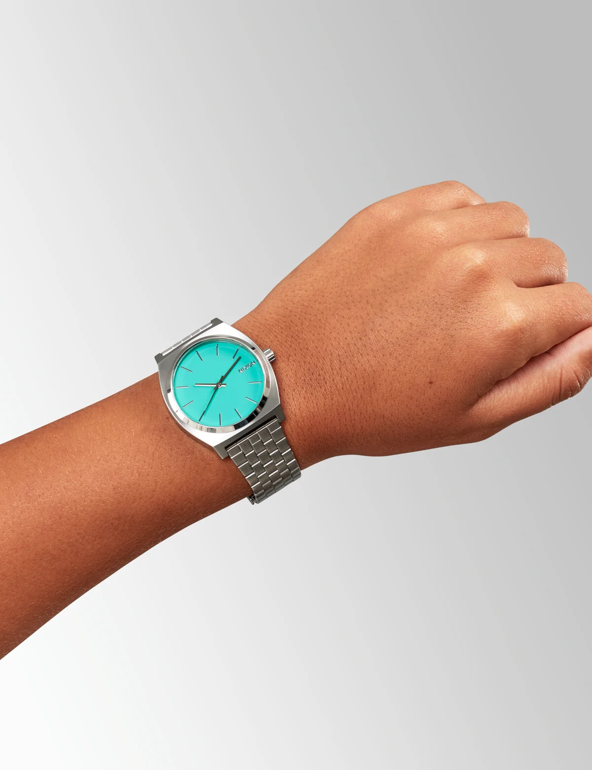 NIXON TIME TELLER SILVER TURQUOISE