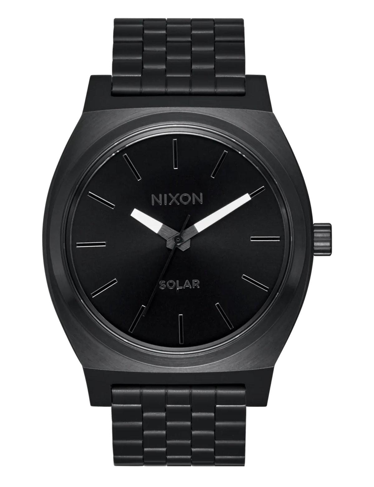 NIXON TIME TELLER SOLAR ALL BLACK  WHITE