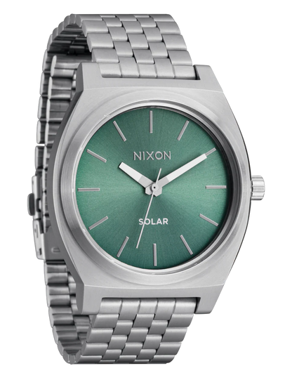 NIXON TIME TELLER SOLAR SILVER JADE SUNRAY