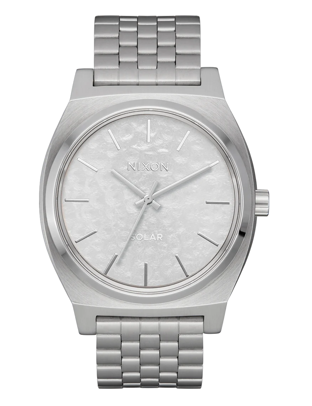 NIXON TIME TELLER SOLAR SILVER SNOW