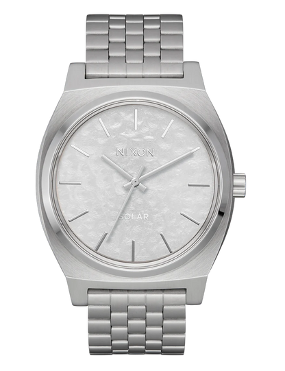 NIXON TIME TELLER SOLAR SILVER SNOW
