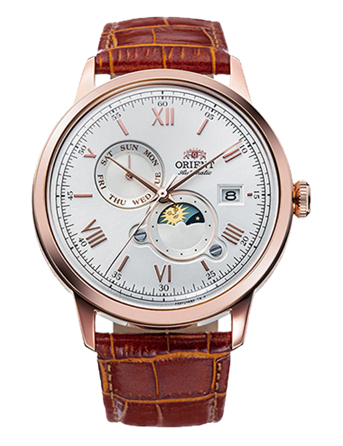 ORIENT SUN & MOON ROSE GOLD RA-AK0801S30B