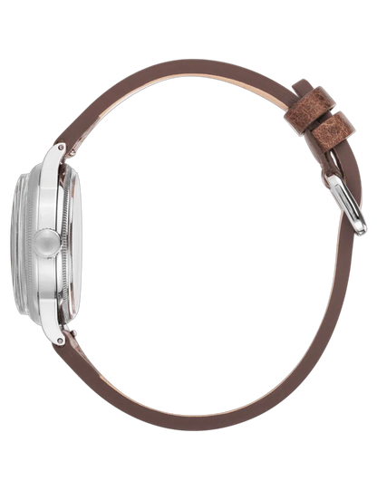 PRAESIDUS A-11 TYPE 44 32MM WHITE DARK BROWN LEATHER