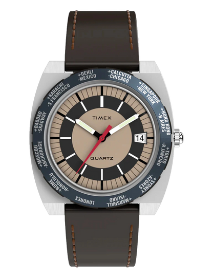 Q TIMEX 1972 WORLD TIME REISSUE 39MM TW2Y31300