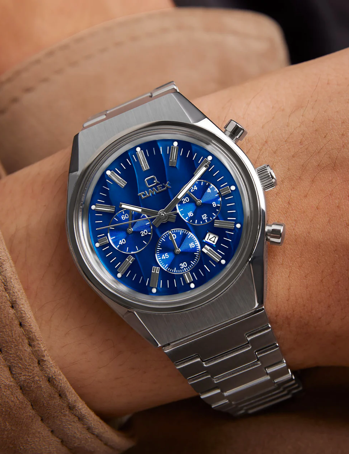 Q TIMEX FALCON EYE CHRONOGRAPH