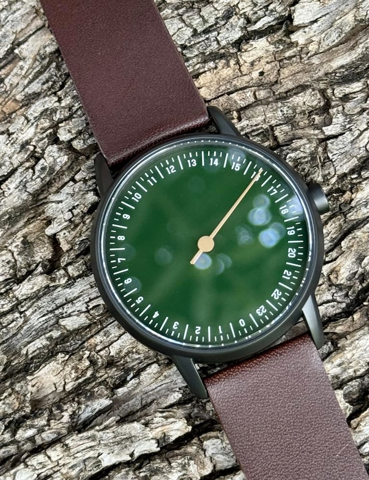 SLOW ROUND 22 ANTHRACITE GREEN DARK BROWN