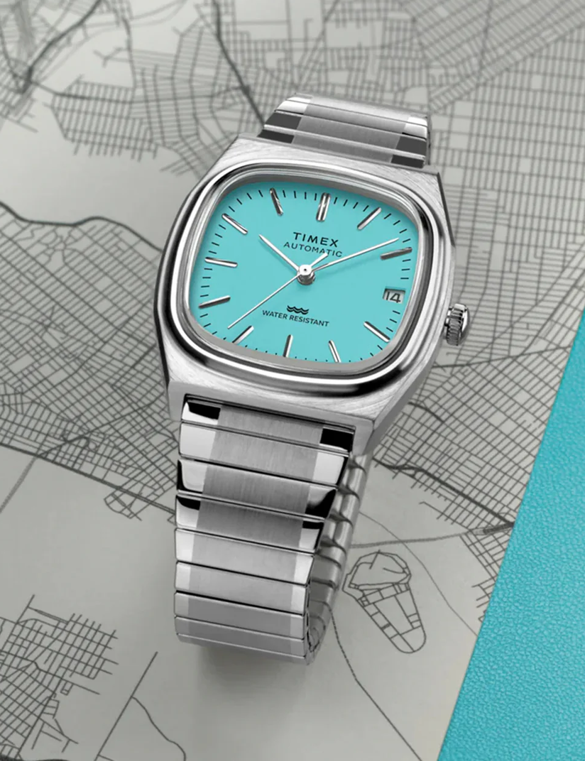 TIMEX AUTOMATIC 1983 E-LINE REISSUE 34MM BLUE