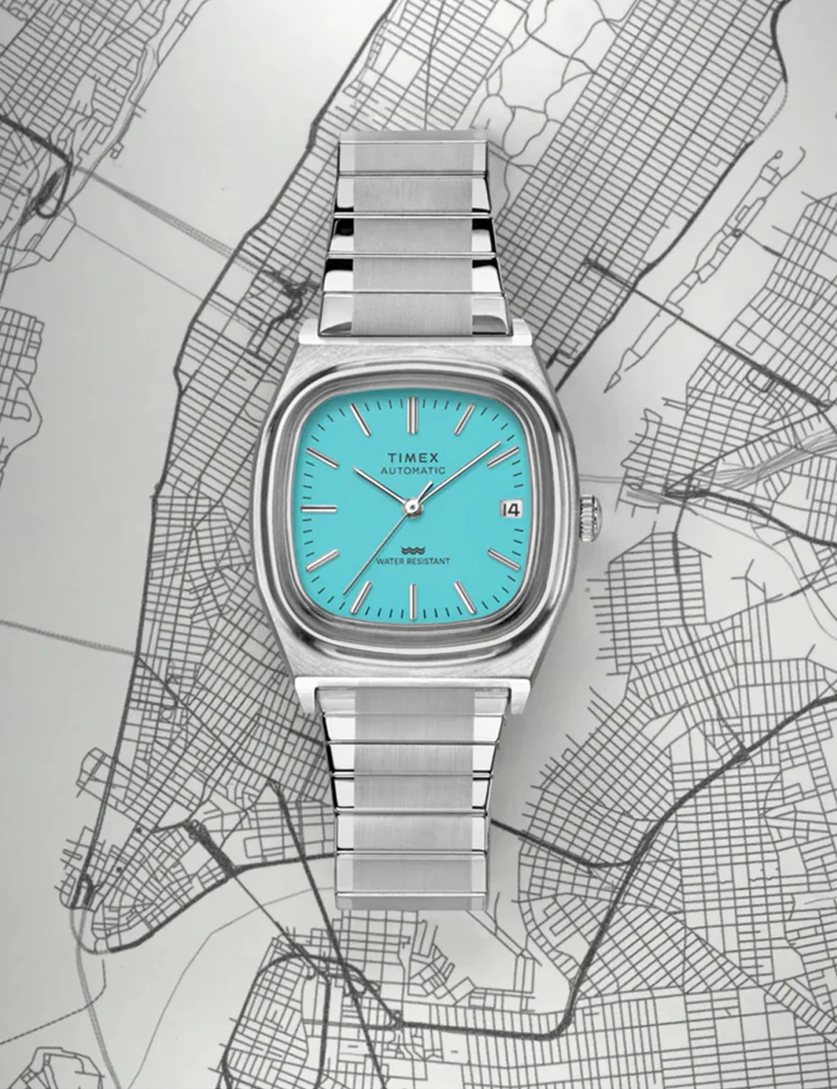 TIMEX AUTOMATIC 1983 E-LINE REISSUE 34MM BLUE