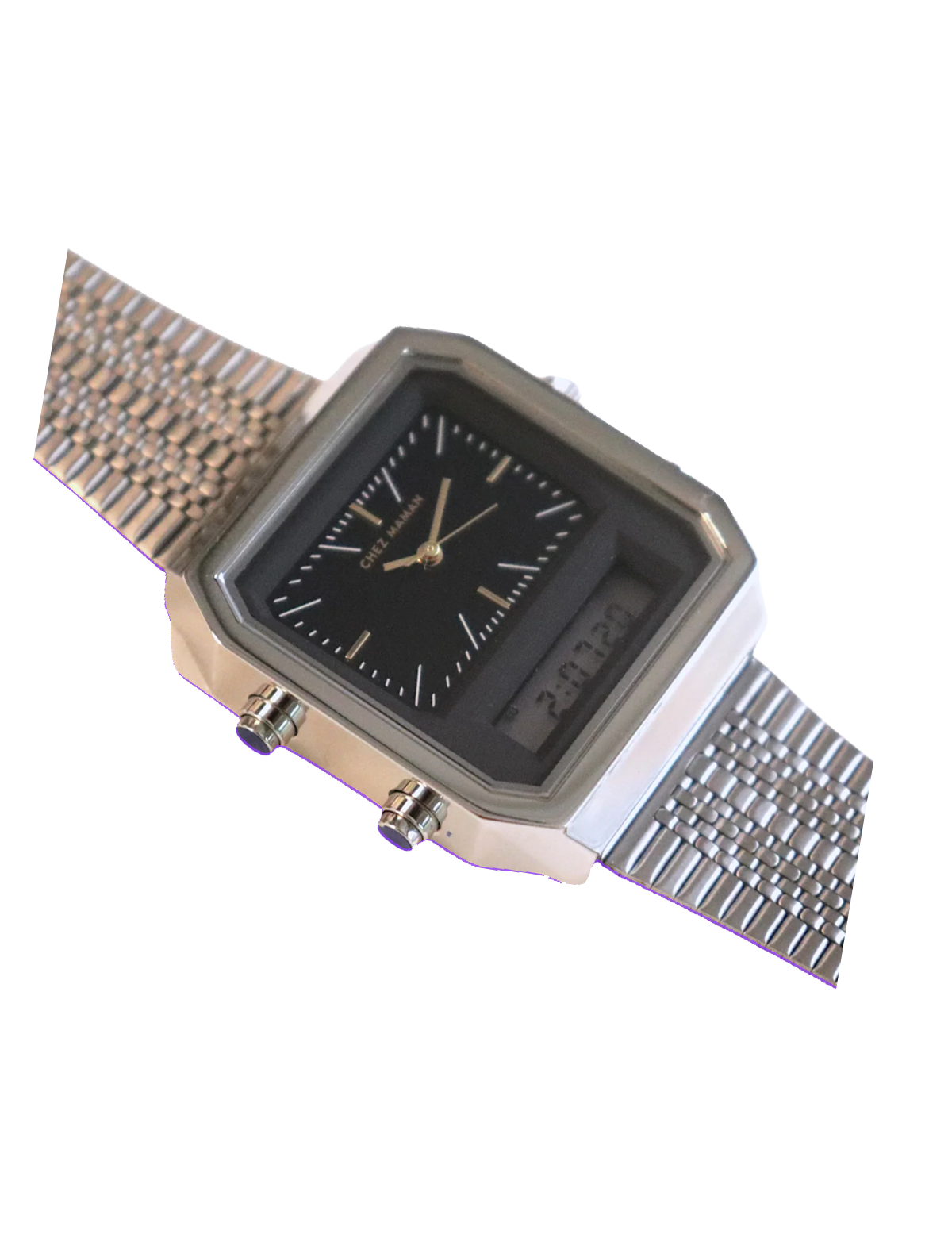 CHEZ MAMAN LA TWIN SILVER BLACK