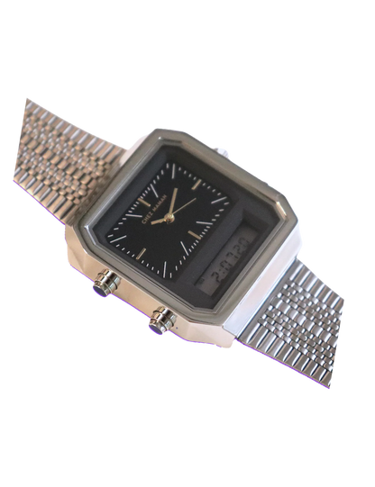CHEZ MAMAN LA TWIN SILVER BLACK