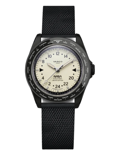 VASCO NASA® WORLDTIMER ACIER NOIR